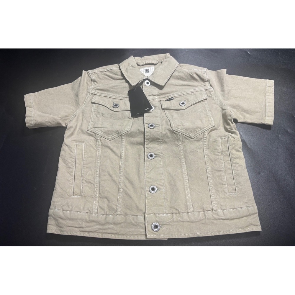 G-Star RAW NEW Arc Jacket Short Sleeve Canvas‎ Stretch Beige Size XS